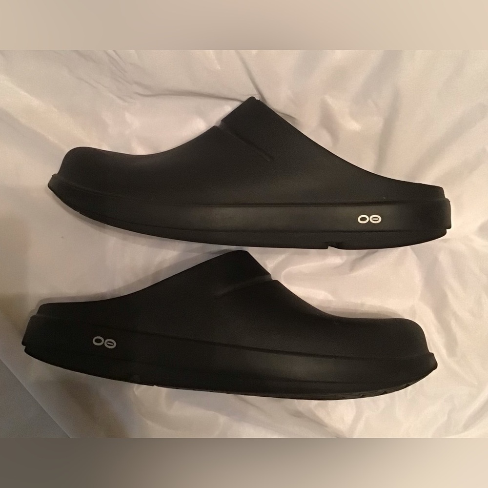 OOFOS Black Recovery Clog Sport Comfort Mule Slip On - Mens Size 14